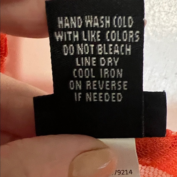 Torrid Bright Orange Lace Top - Picture 3 of 5